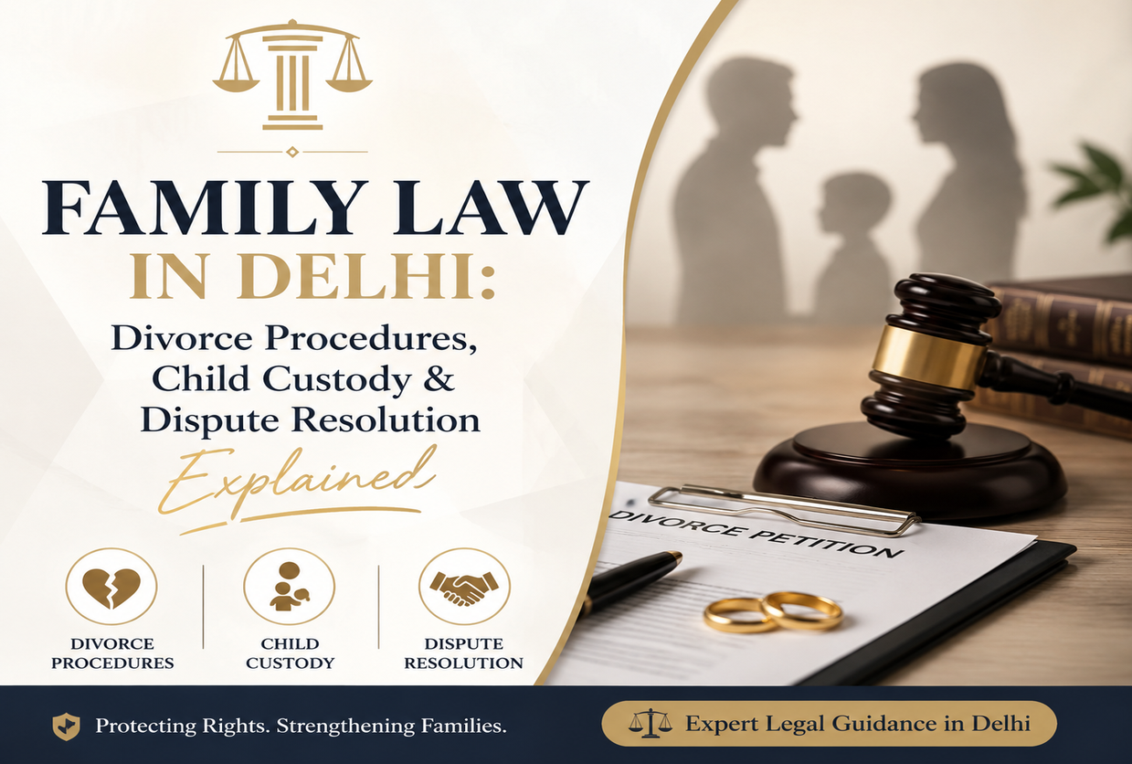 Family Law in Delhi: Divorce Procedures, Child Custody & Dispute Resolution Explained